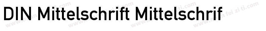 DIN Mittelschrift Mittelschrift字体转换